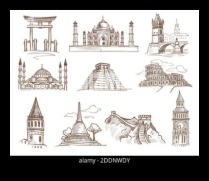 Minunății arhitecturale: schițarea structurilor iconice