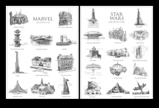 Minunății arhitecturale: schițarea structurilor iconice