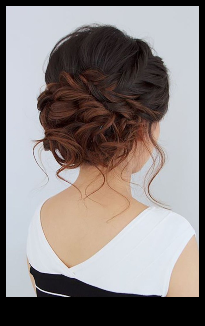 Updos romantice: coafuri brune elegante pentru ocazii speciale