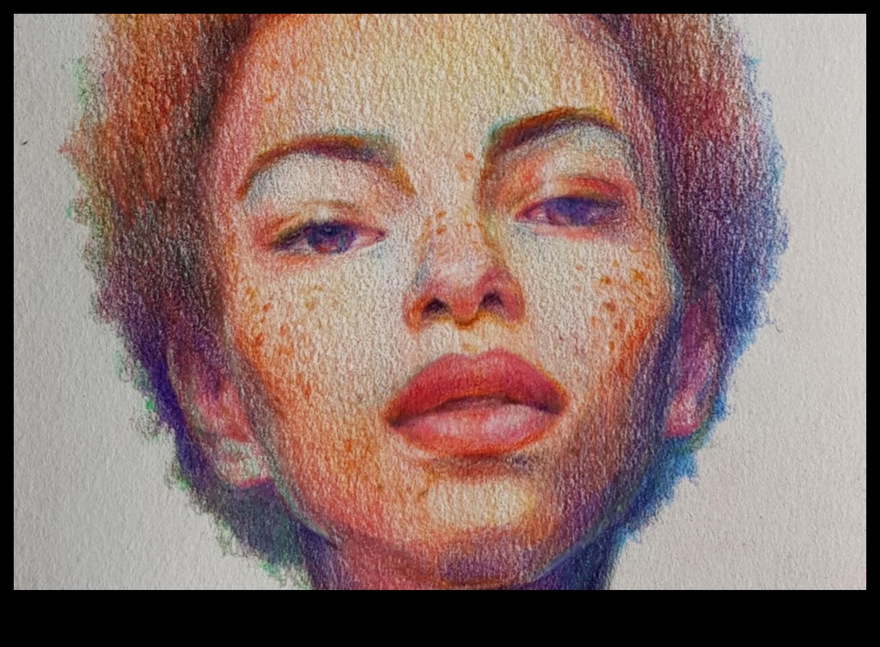 Portret cu creion colorat: transmiterea personalității cu nuanțe