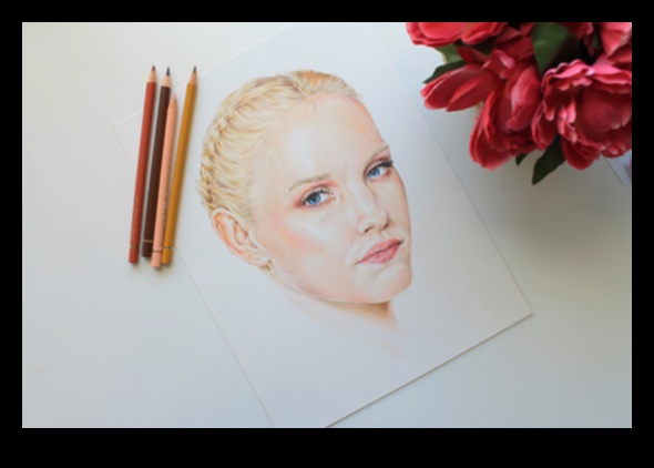 Portret cu creion colorat: transmiterea personalității cu nuanțe