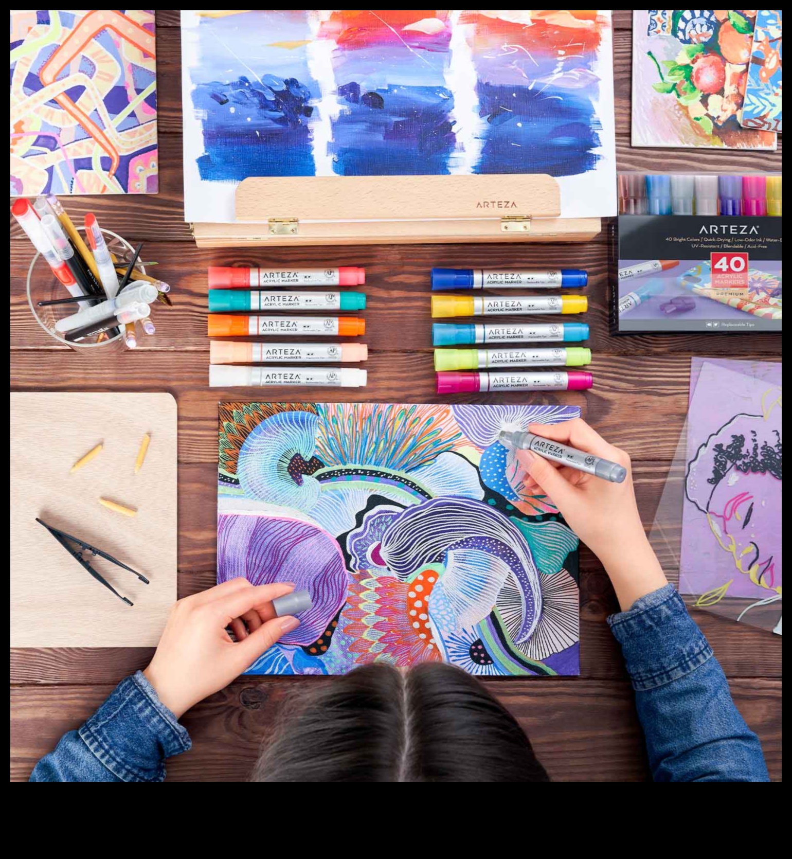 Marker Painting O priză creativă pentru toți 5 Marker Symphony: Crearea de compoziții armonioase în culori