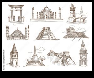 Minunății arhitecturale: schițarea structurilor iconice