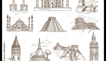 Minunății arhitecturale: schițarea structurilor iconice