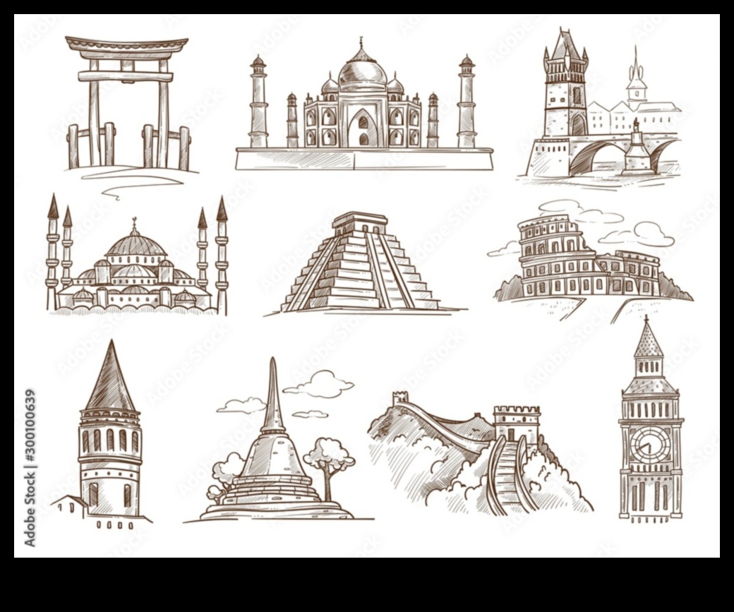Minunății arhitecturale: schițarea structurilor iconice