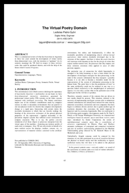 Poezia virtuală: limbajul artisticului virtual